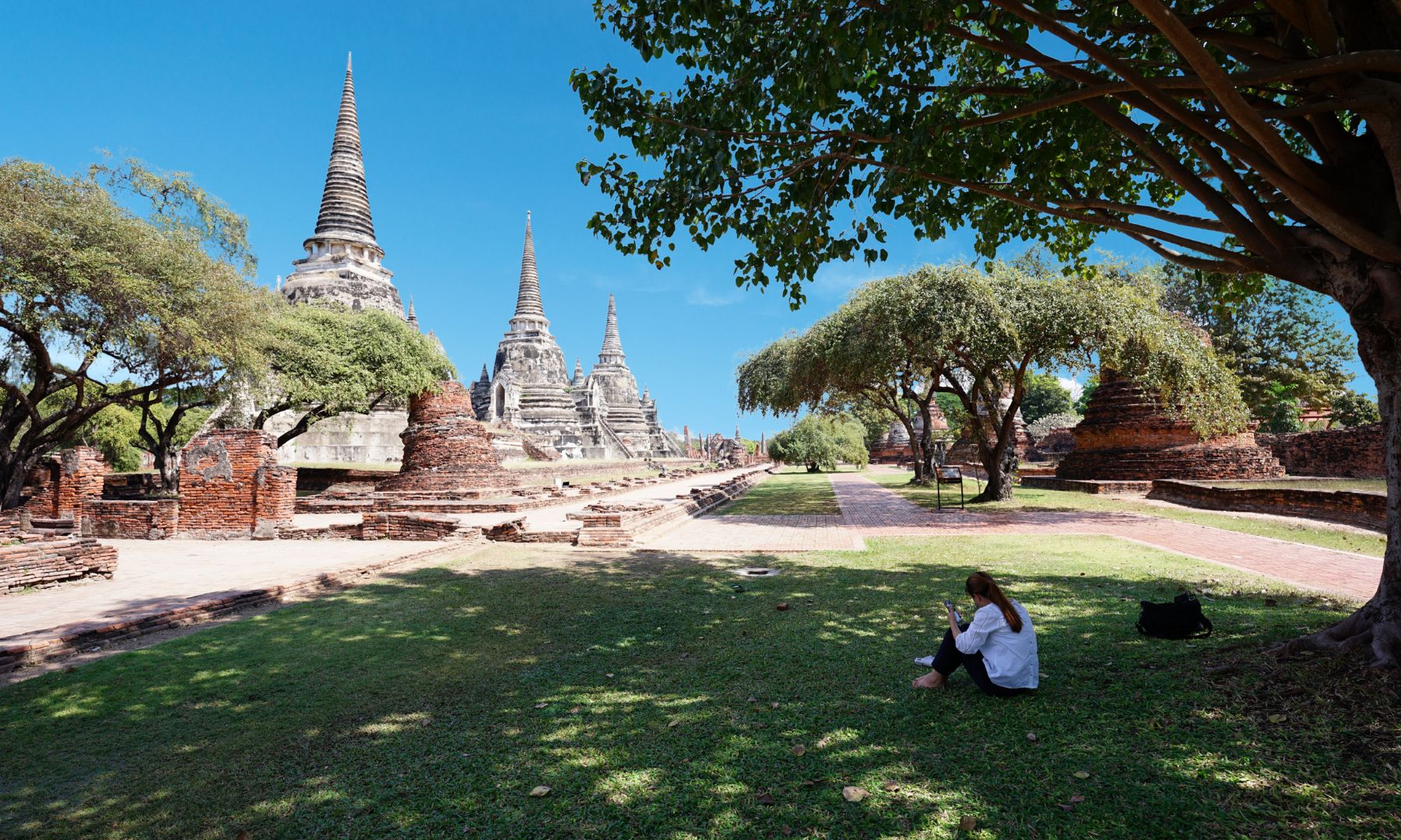 各自ご自由にアユタヤ遺跡観光をお楽しみください